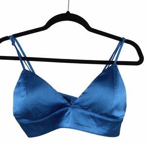 Satin Bralette in Blue